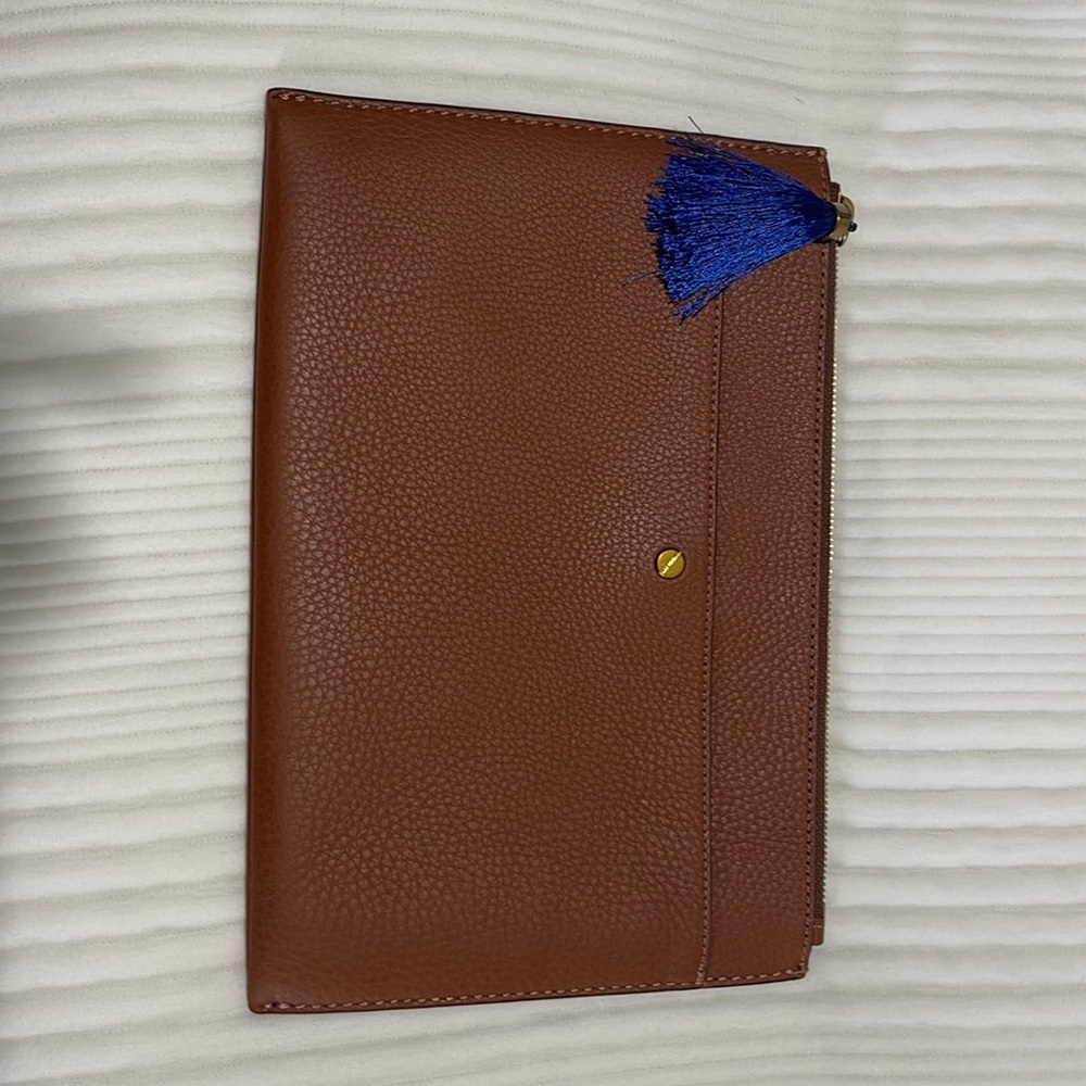 Leather J Crew Clutch